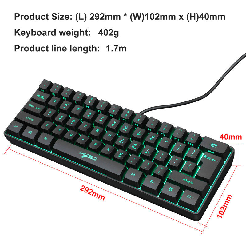 61-key Gaming Membrane Keyboard