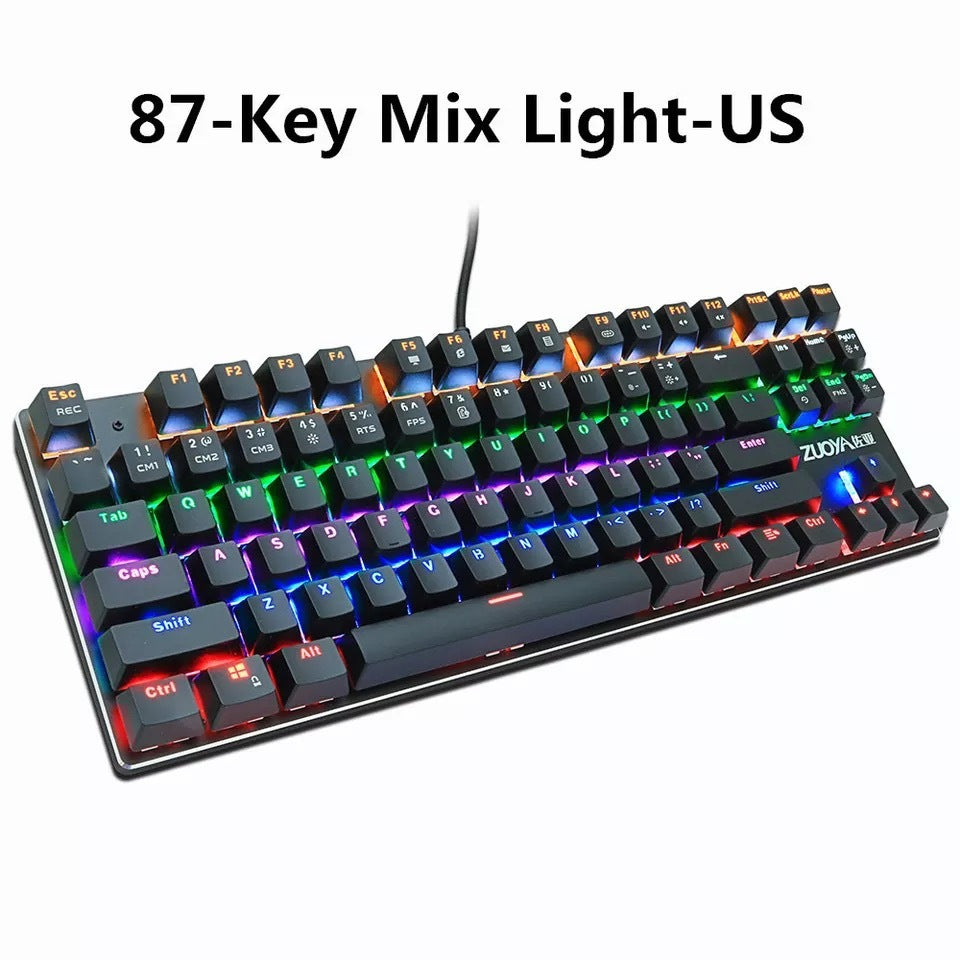 87-key Mechanical Keyboard Green Axis Gaming Keyboard